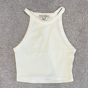 Express Ivory Sleeveless Crop Top